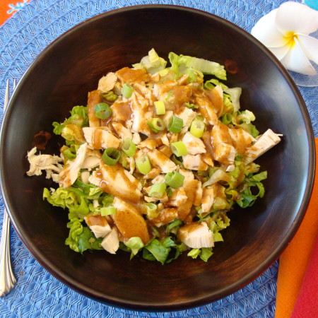 Thai Chicken Salad with "Peanut" Sauce